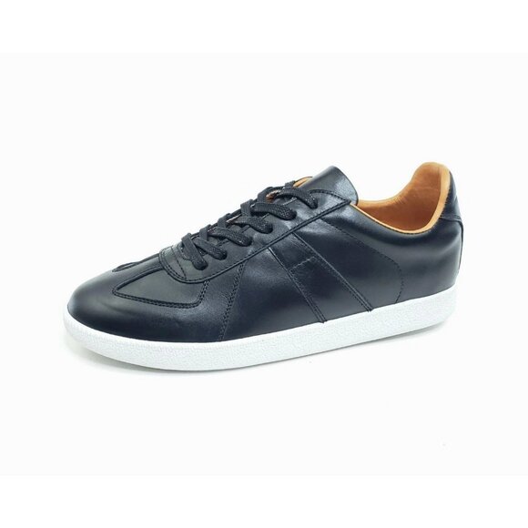 Beckett Simonon Morgen Trainers Sneaker Full Grain Black Leather Womens US 8.5 - Picture 1 of 9